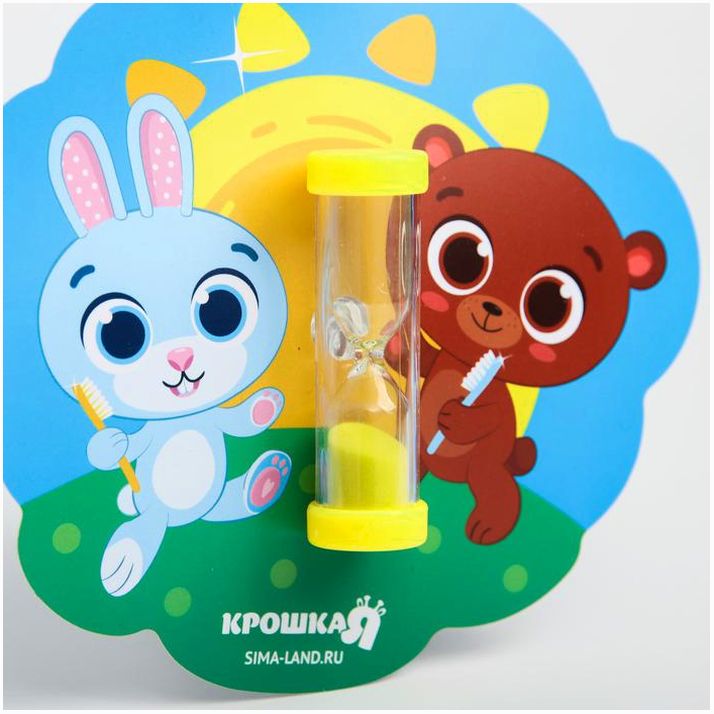 № 3893605 Песочные часы детские для чистки зубов на присоске «Лесные друзья», 3 минуты