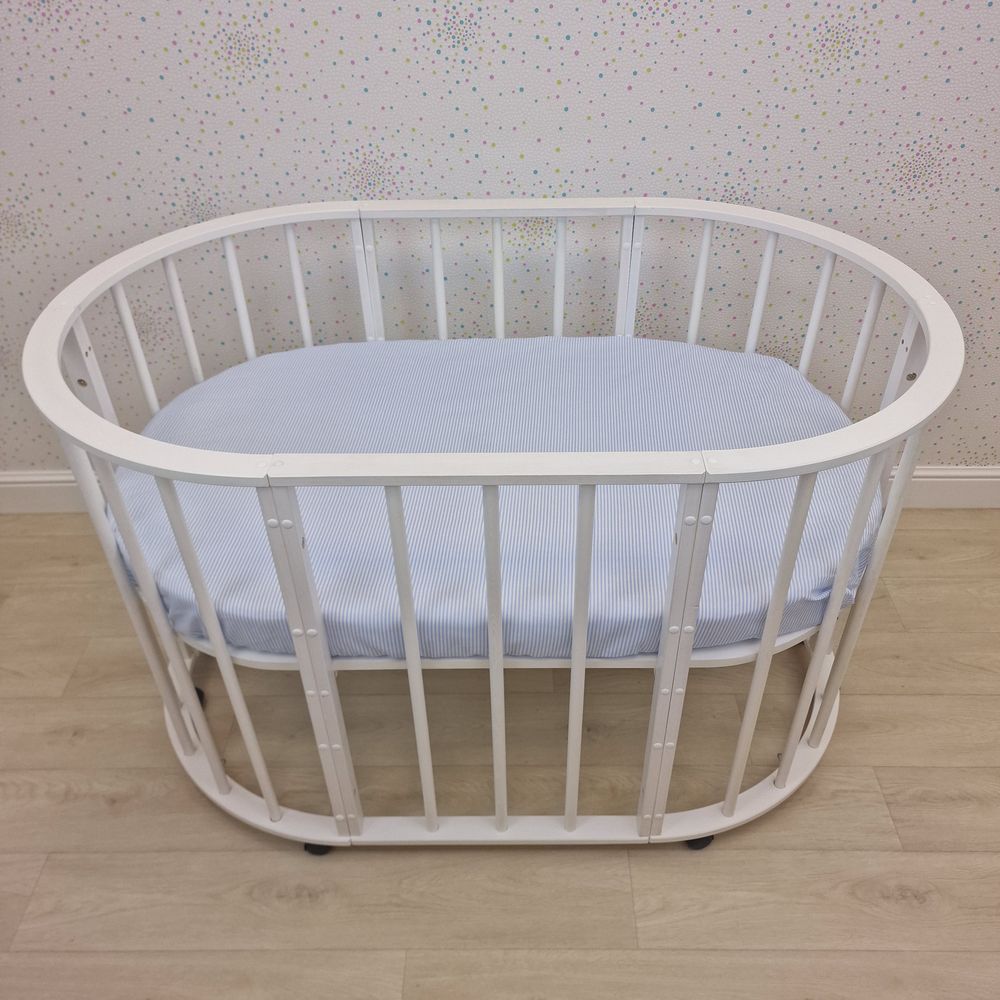 Простыня на резинке на овальную кровать (бязь) артикул анонс 257_30