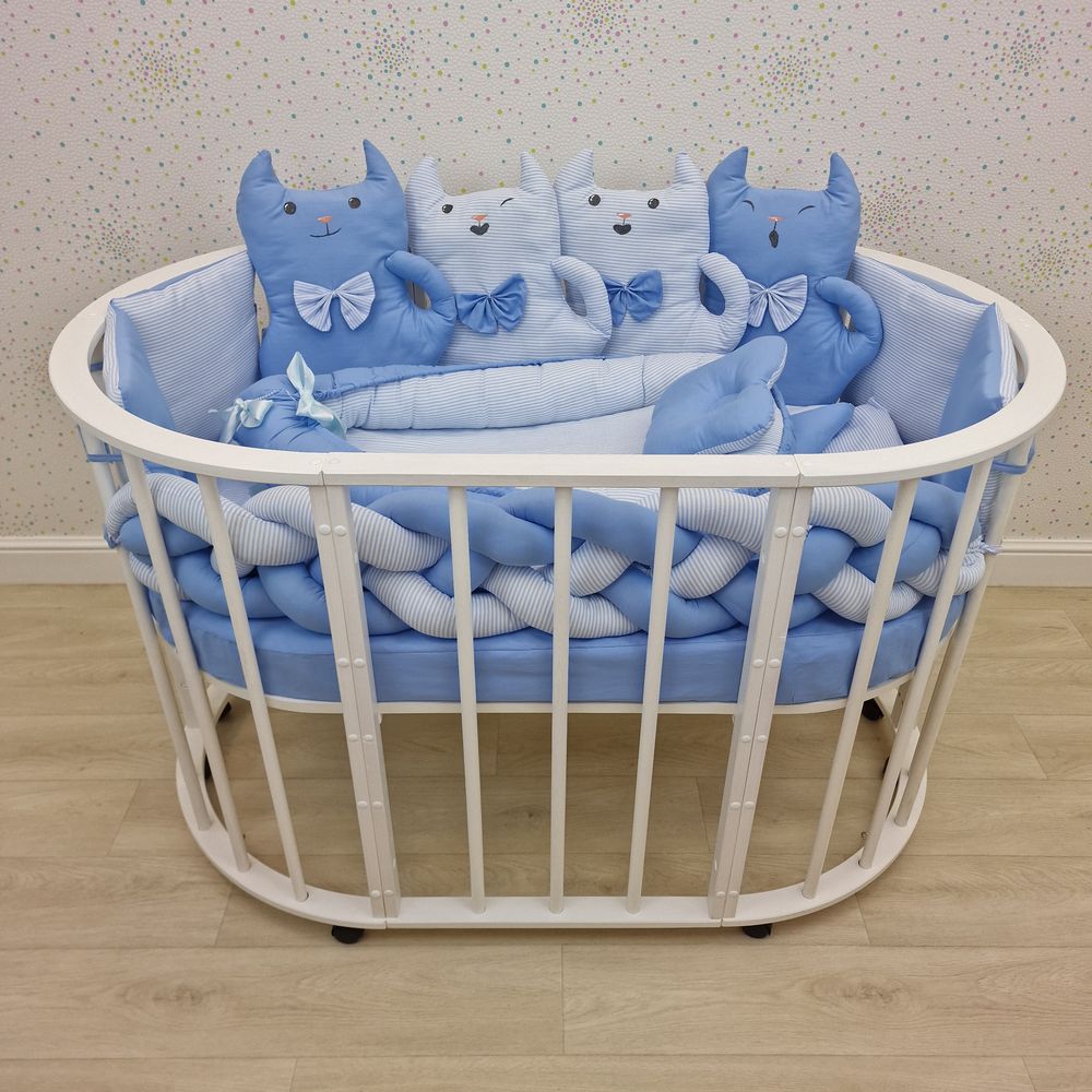 КПБ 16 пр (борт + пододеяльник + одеяло + наволочка + 2подушки + простынь + гнездо (бязь) артикул анонс 1172-0-1бб_08