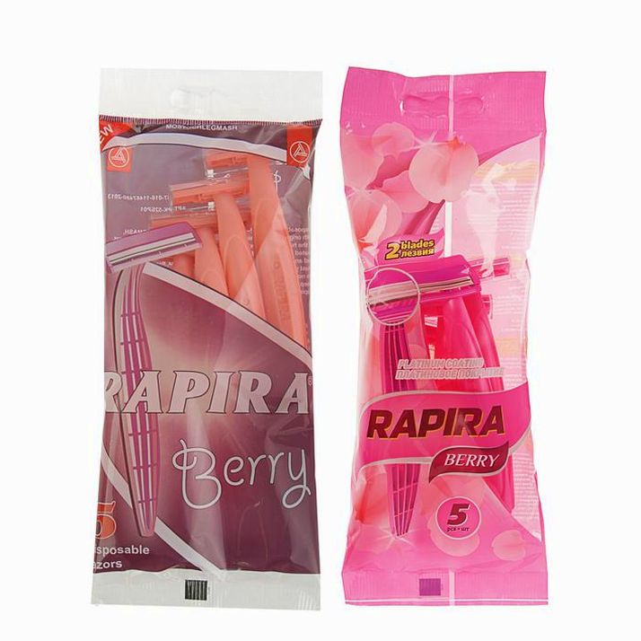 № 2261029 Бритвенные станки одноразовые Rapira Berry, 2 лезвия, 5 шт