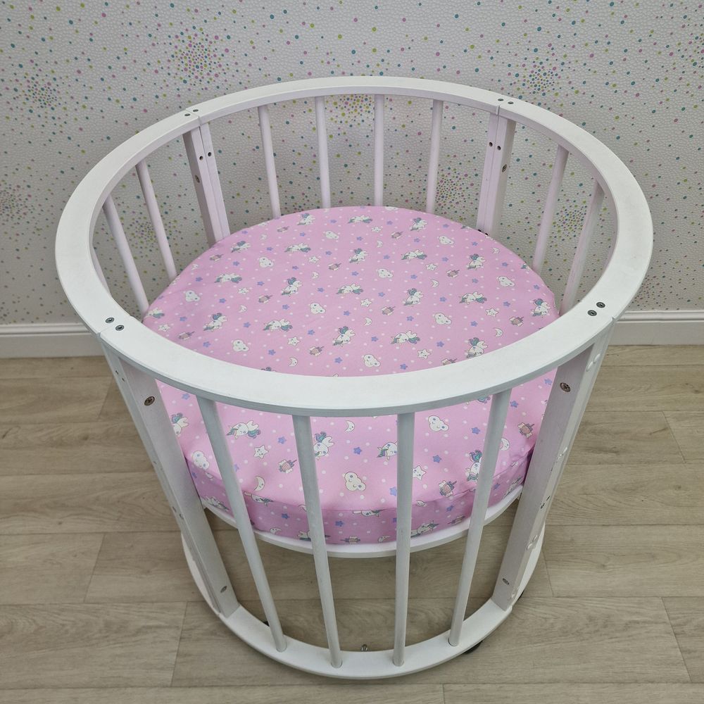 Простыня на резинке на круглую кровать (бязь) артикул анонс 255_04