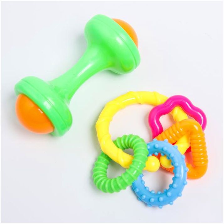 Набор погремушек «Маленькие радости», 2 шт, цвет МИКС, Крошка артикул анонс 680402