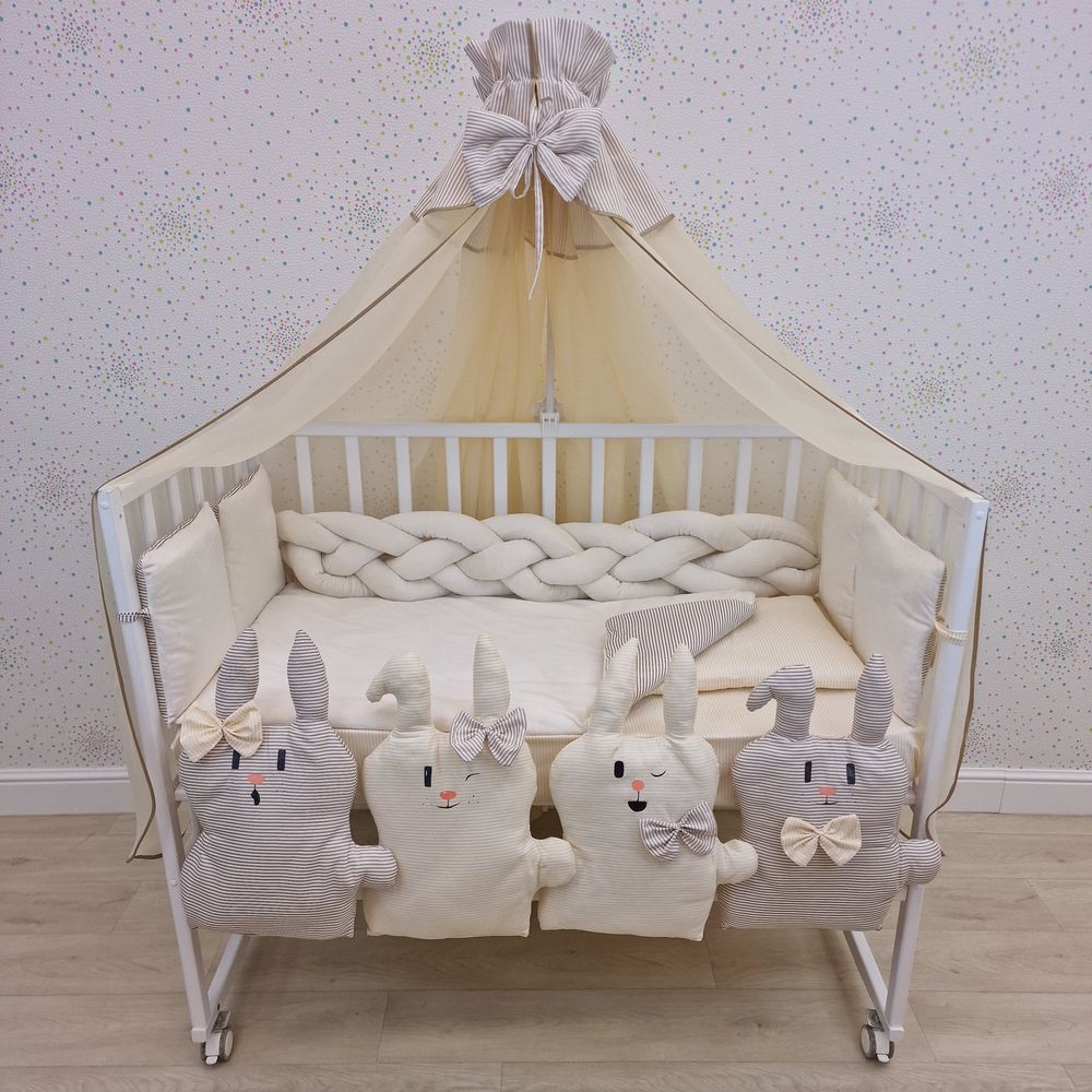 КПБ 17 пр (балдахин + борт + пододеяльник + одеяло + наволочка + подушка + простынь (плюш/бязь) артикул анонс 1178-0-1_05