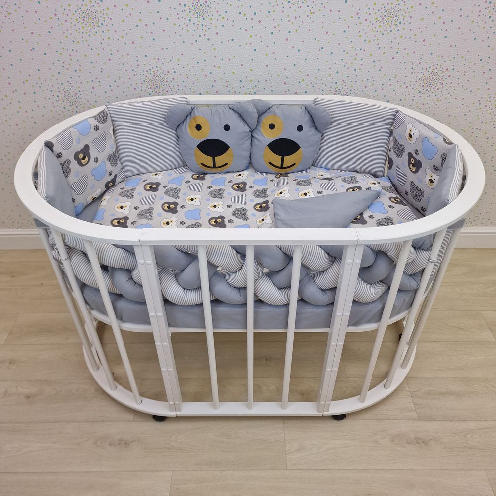 КПБ 14 пр (борт + пододеяльник + одеяло + наволочка + подушка + простынь (бязь) артикул анонс 1190-0-1бб_08