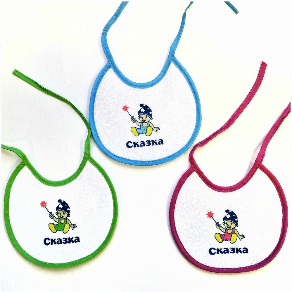 № 2113С Нагрудник (1 сторона - махра, 2 сторона - клеенка, 3 шт.)