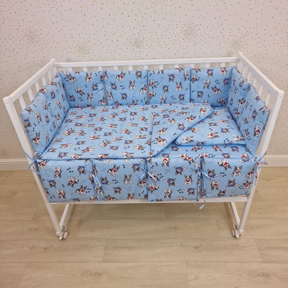 КПБ 17 пр (борт + пододеяльник + одеяло + наволочка + подушка + простынь (бязь) 12кв артикул анонс 1144-0-1бб