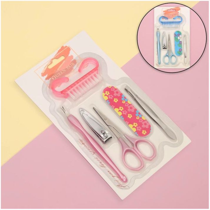 Набор маникюрный, 6 предметов, цвет МИКС артикул анонс 1498219