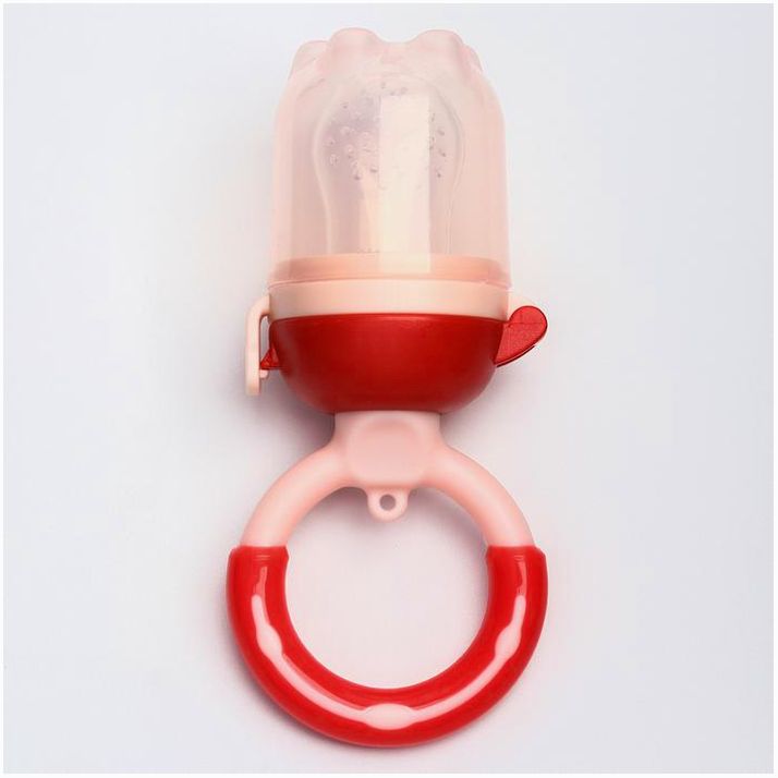 Ниблер для прикорма «Малина», с силиконовой сеточкой, цвет красный артикул анонс 2272512