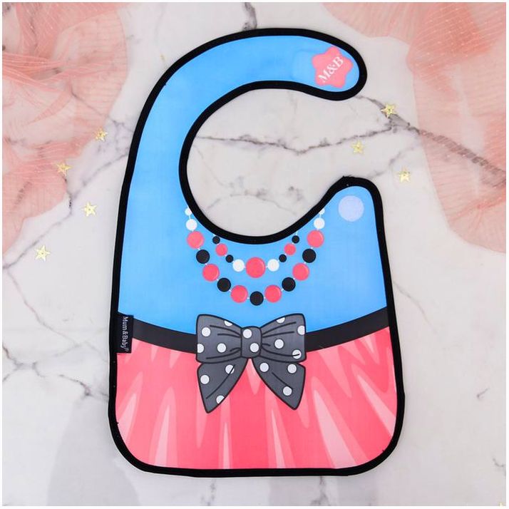 Нагрудник «Снежная нежность» непромокаемый на липучке, с карманом артикул анонс 5044950