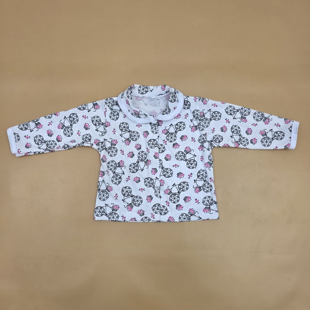 Кофточка №1 (кулирка, на кнопках, с воротничком) артикул анонс 0736-68МД