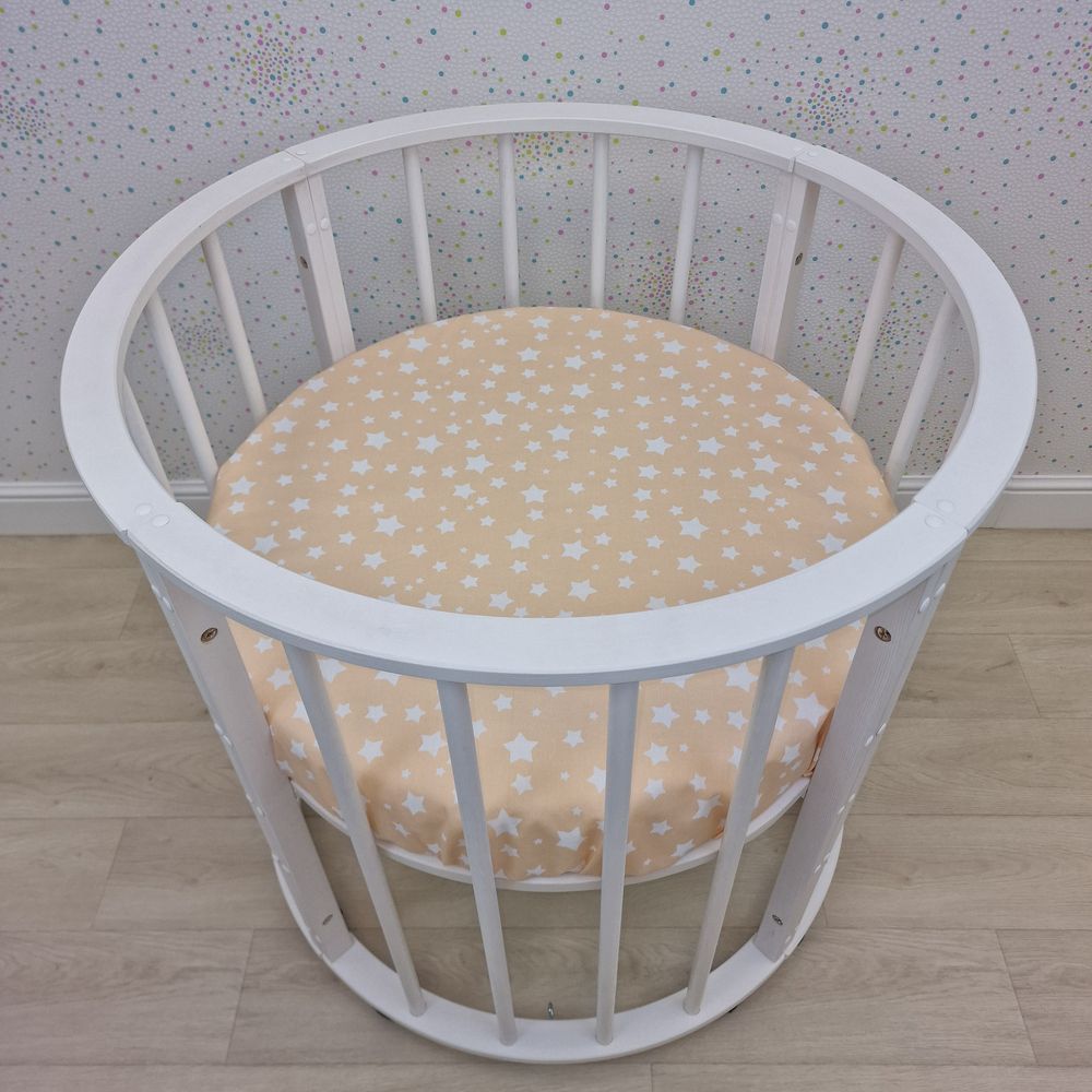 Простыня на резинке на круглую кровать (бязь) артикул анонс 255_35