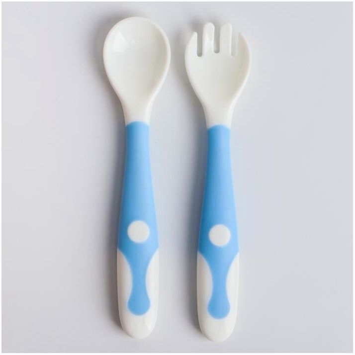 Набор детских ложек, 2 шт., в контейнере для хранения артикул анонс 3978644