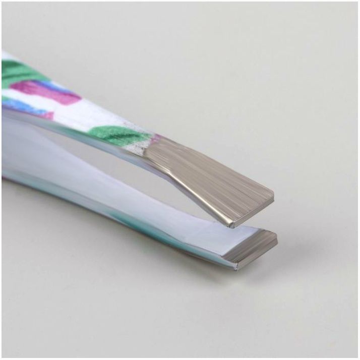 № 1439577 Пинцет прямой, узкий, 8,5 см, рисунок МИКС