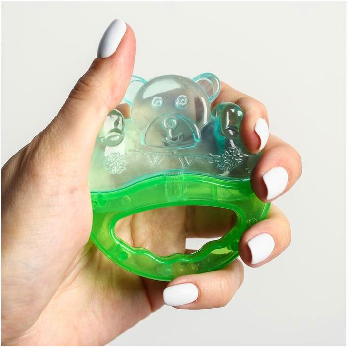 Картинка Прорезыватель охлаждающий «Мишка», с погремушкой, цвет МИКС, Крошка Я (№2845098) от магазина Мир детей Товары для Новорожденных