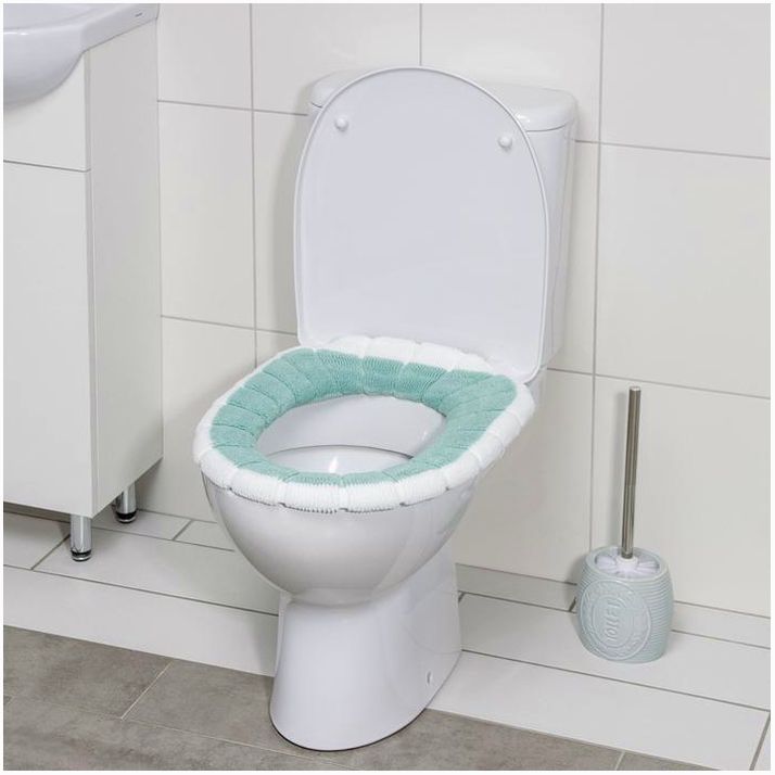 № 3954444 Чехол на сиденье для унитаза на резинке «Полоски», 31,5?31,5 см, 75 г, цвет МИКС