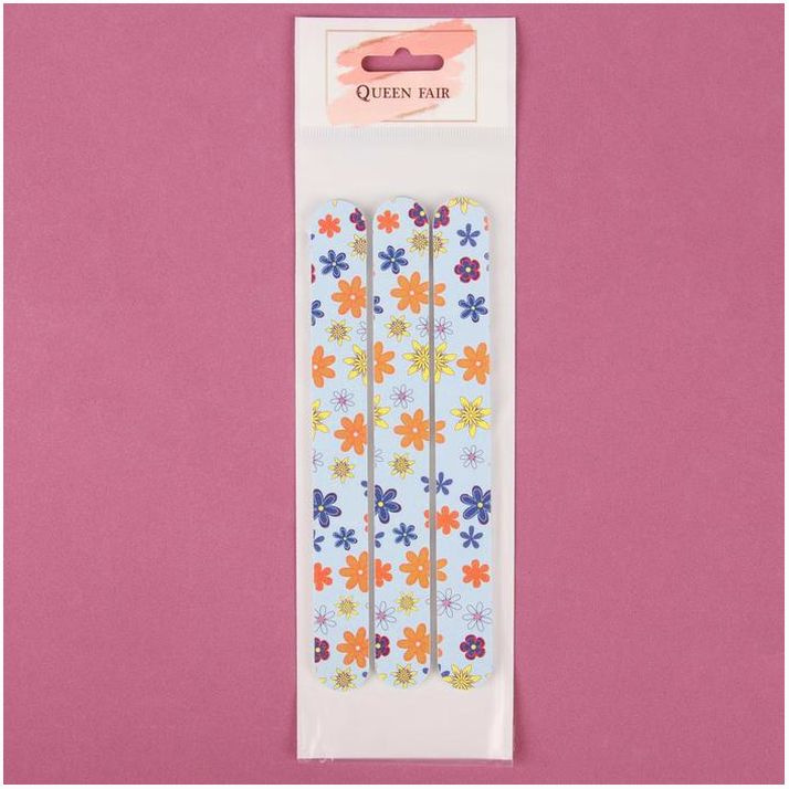 № 604243 Пилки-наждаки, абразивность 240/240, 18 см, 3 шт, рисунок МИКС