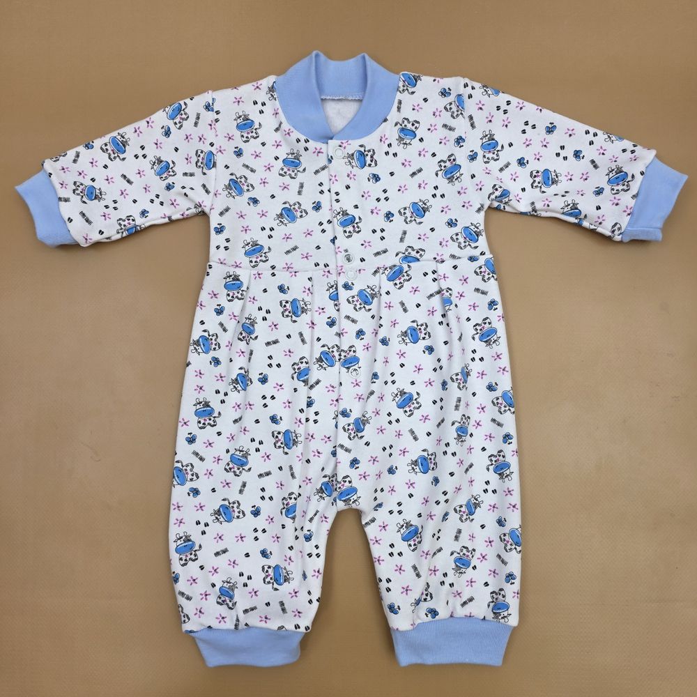 Комбинезон №1 (интерлок, кнопки спереди, открытые ручки и ножки) артикул анонс 0301-62МД