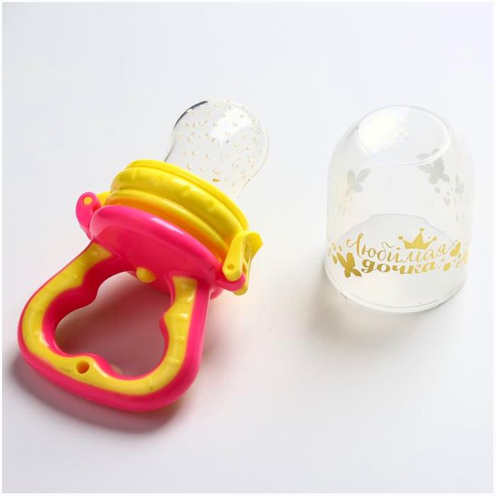 № 1781484 Ниблер с силиконовой сеточкой «Любимая дочка», цвет розовый