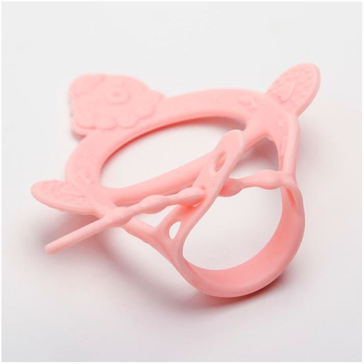 Картинка Прорезыватель силиконовый «На ручку», с застежкой, цвет МИКС (№4350293) от магазина Мир детей Товары для Новорожденных