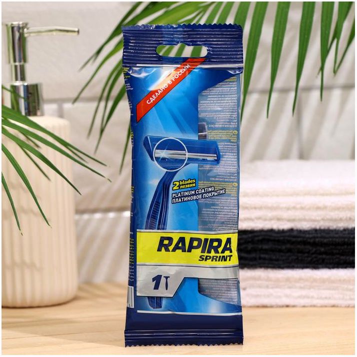 Станок бритвенный одноразовый Rapira Sprint , 1 шт. артикул анонс 5665173