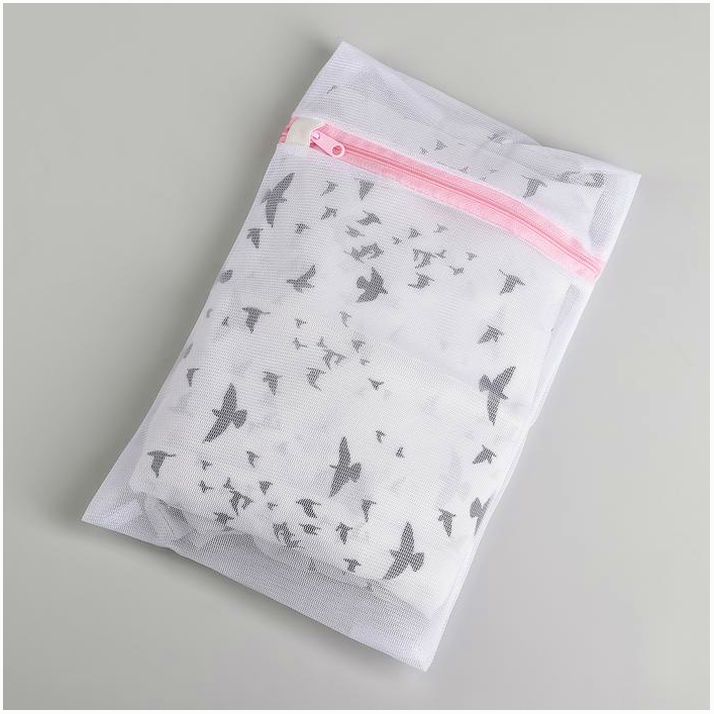 Мешок для стирки белья Доляна, 20?30 см, мелкая сетка, цвет МИКС артикул анонс 2516016