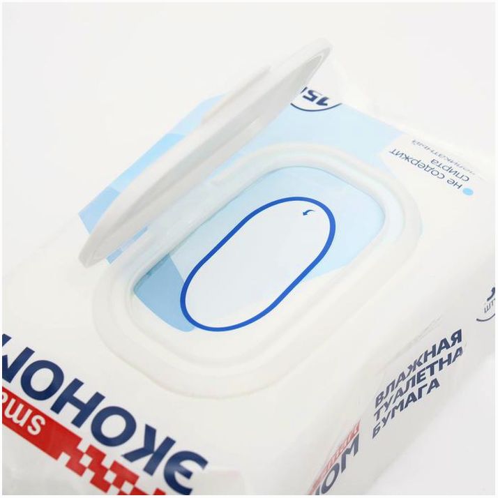 № 9195038 Туалетная бумага влажная Smart Эконом с пластиковым клапаном, 150 шт