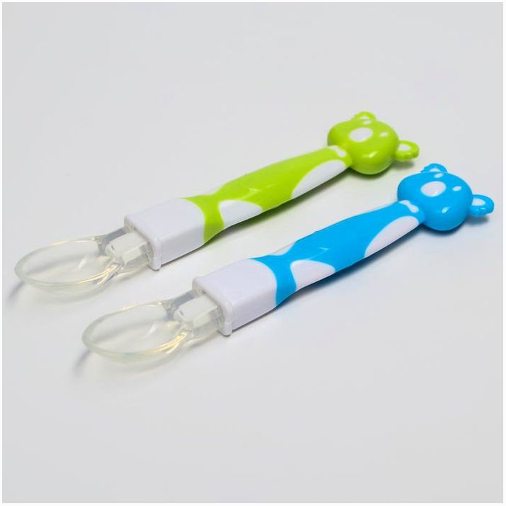 Набор детских ложек , 2 шт., в контейнере для хранения артикул анонс 3978645