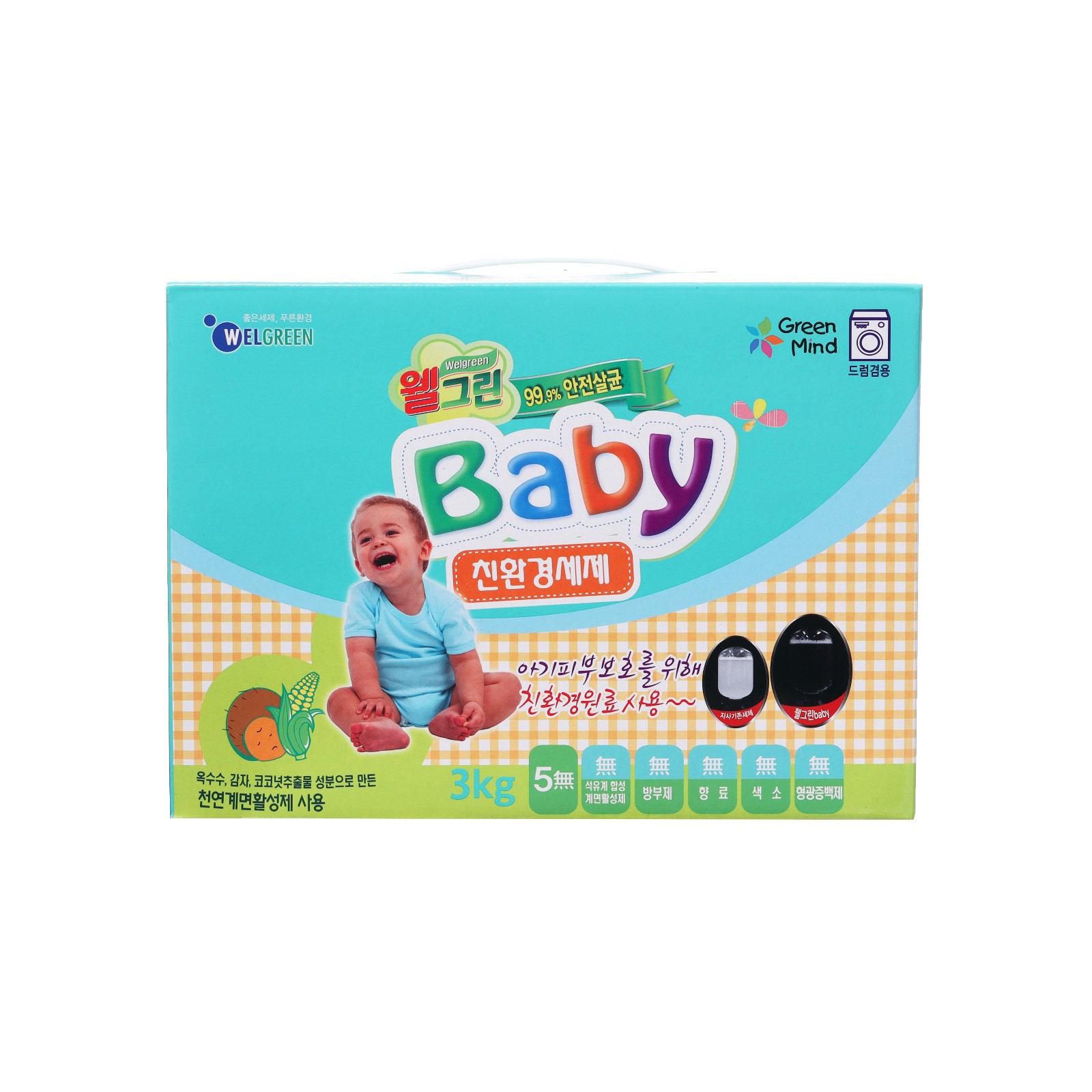 Стиральный порошок Welgreen Baby для стирки детского белья, 3 кг артикул анонс 9927917