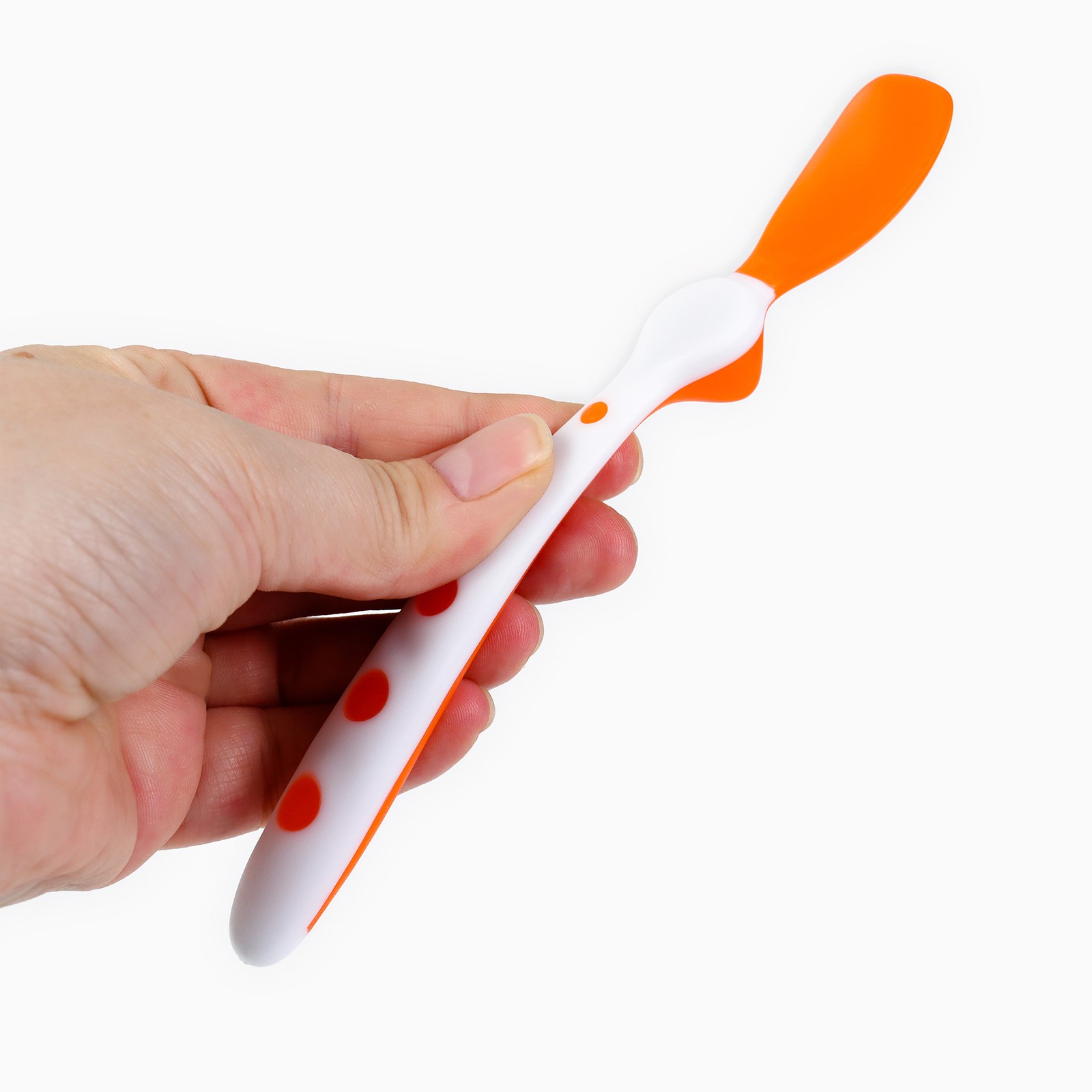 Картинка Набор термочувствительных ложек для кормления, 16,5см., 2 шт., цвет синий/оранжевый (№9844132) от магазина Мир детей Товары для Новорожденных