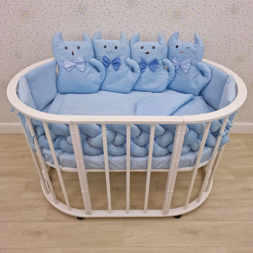 Картинка КПБ 16 пр (борт + пододеяльник + одеяло + наволочка + подушка + простынь (плюш/бязь) (№1180-0-1бб) цвета в ассортименте от магазина Мир детей Товары для Новорожденных