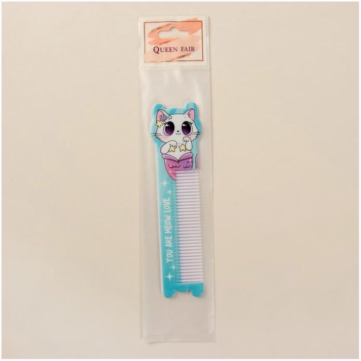 Картинка Расчёска фигурная «Кошка-русалка», 14,7 ? 3,8 см (№4563939) от магазина Мир детей Товары для Новорожденных