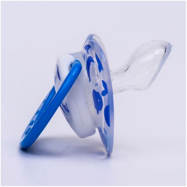 Картинка Соска-пустышка ортодонтическая, силикон, от 3 мес., «Кит», цвет голубой (№4770914) от магазина Мир детей Товары для Новорожденных