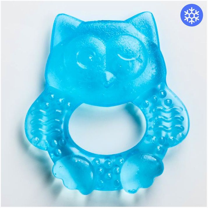 Прорезыватель охлаждающий «Совушка», колечко, цвет голубой, Крошка Я артикул анонс 4780603