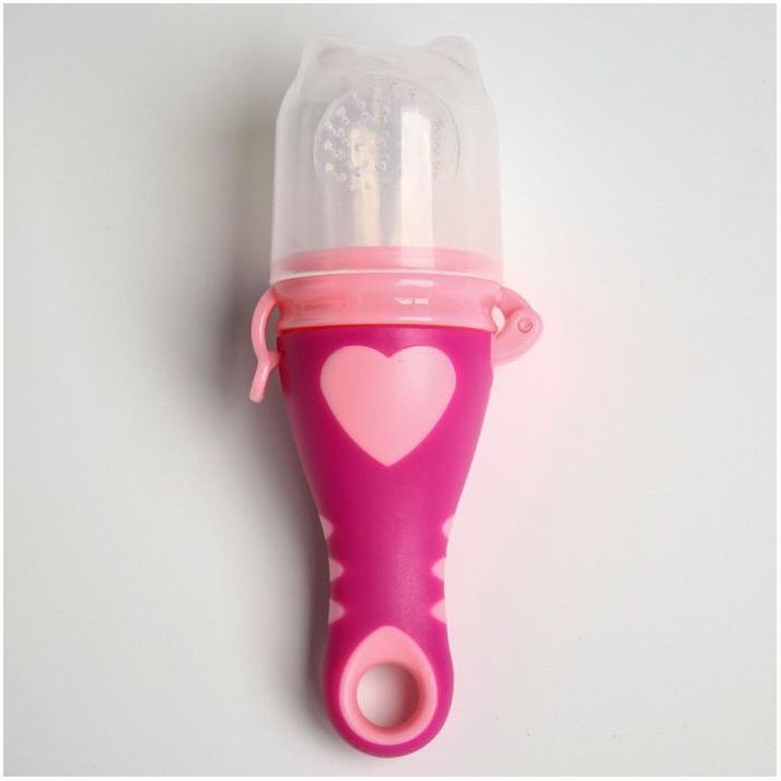Ниблер для прикорма, с силиконовой сеточкой «Сердечко», цвет розовый артикул анонс 2272517