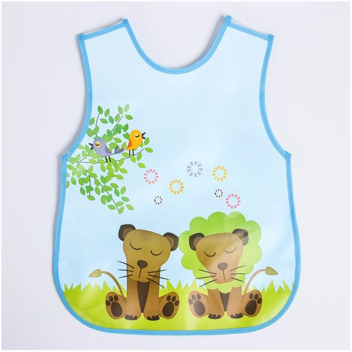 Нагрудник-фартук , с отворачивающимся карманом, на завязках, цвета МИКС артикул анонс 1890564