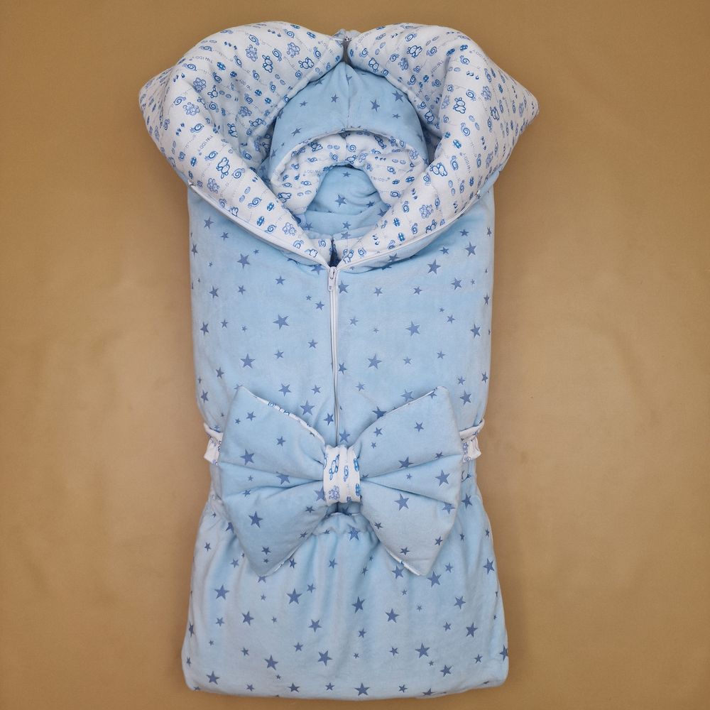 Конверт - одеяло трансформер с карманом+бант-подушка ассорти (плюш/интерлок) артикул анонс 7496-0-1_08