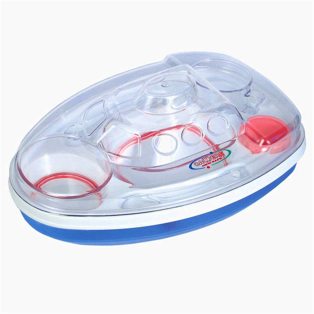 № 23100К Набор для кормления: тарелка с подогревом, стаканчик, ложка, вилка (пластик)