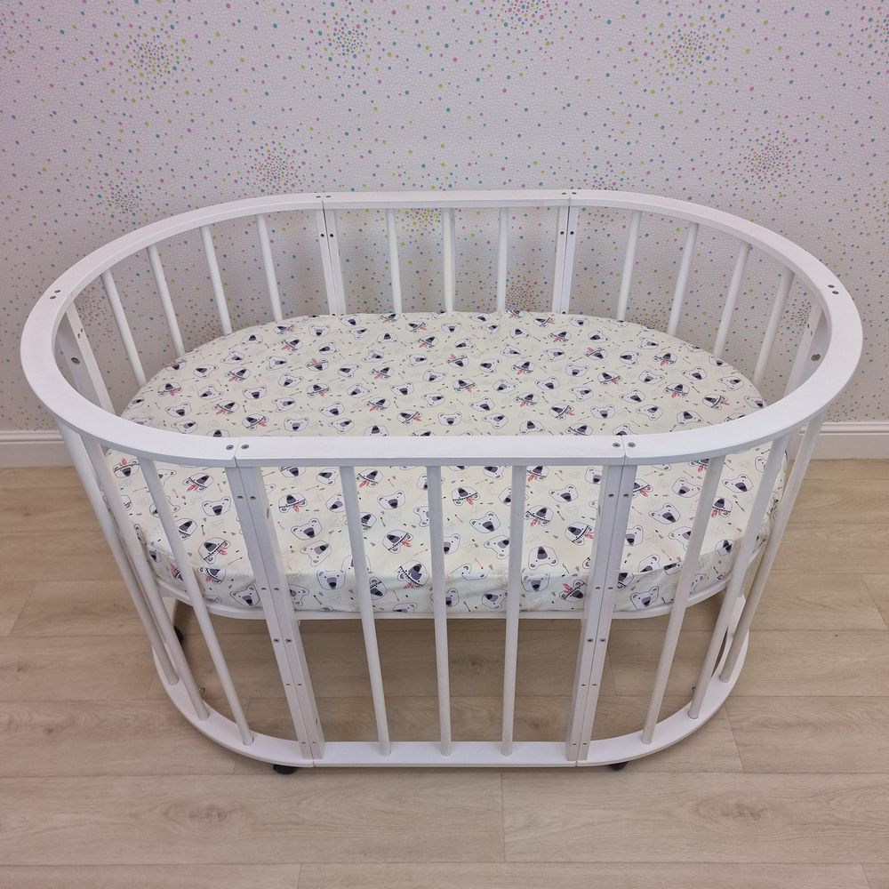 Простыня на резинке на овальную кровать (бязь) артикул анонс 257_05