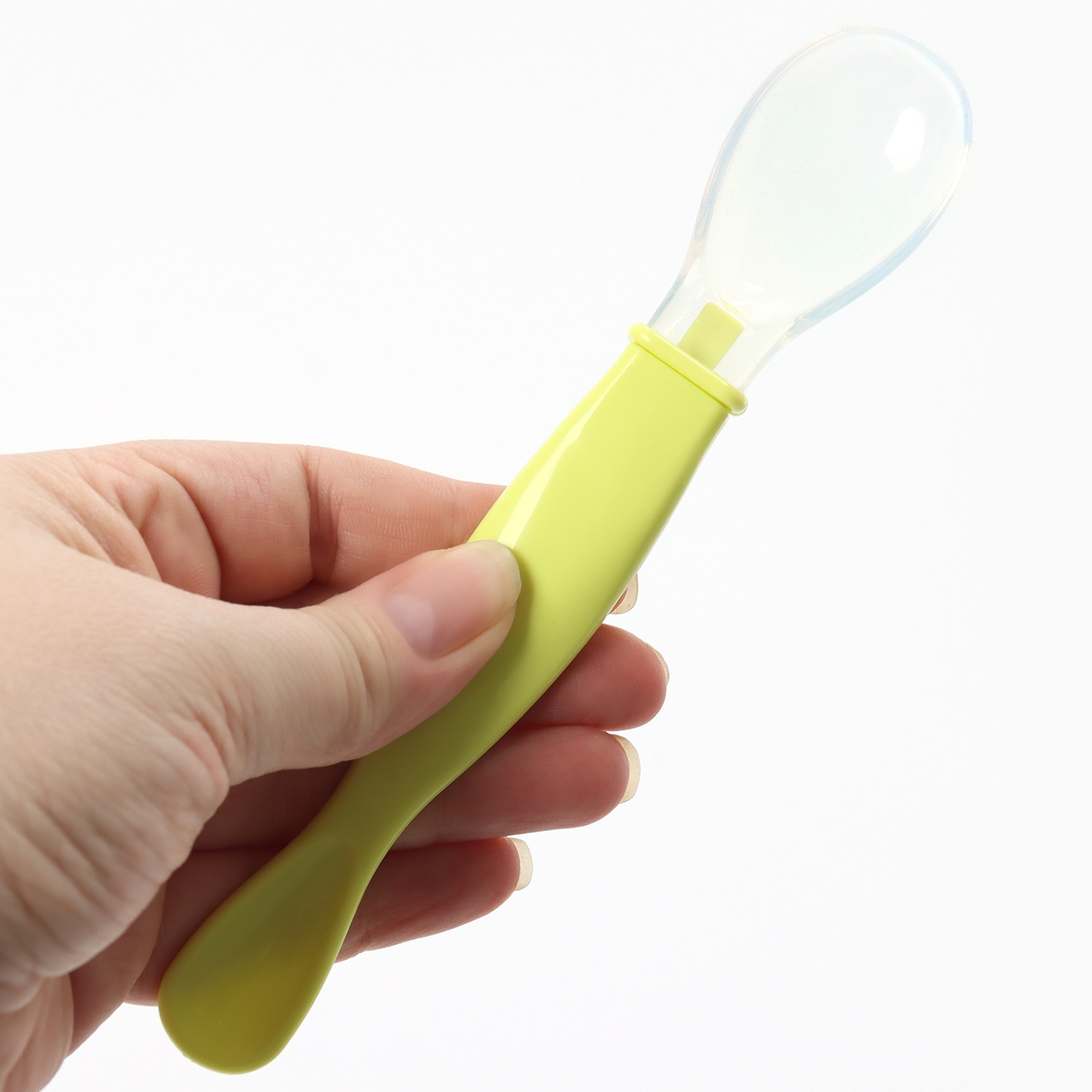 Картинка Ложка силиконовая, для кормления, цвет зеленый (№10648506) от магазина Мир детей Товары для Новорожденных