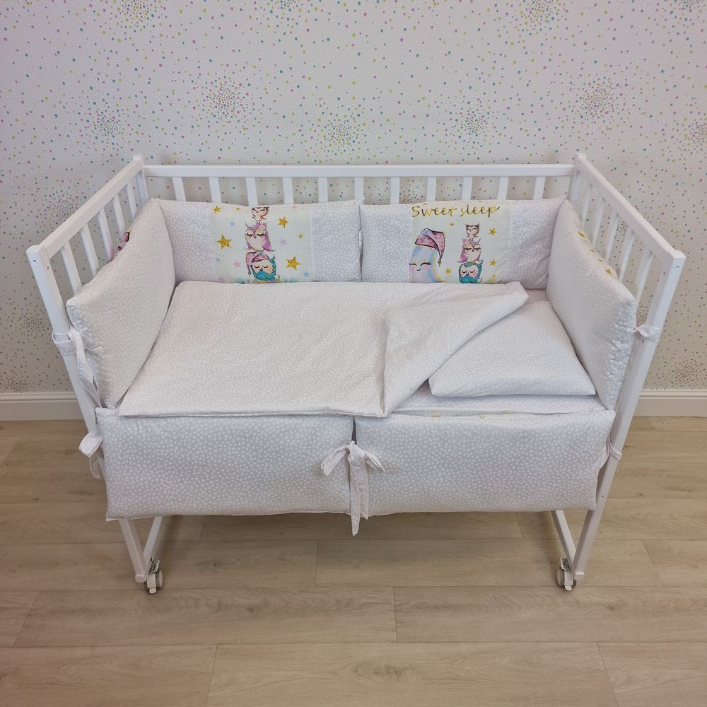 Картинка КПБ 11 пр "купон" (борт 2п+4 + одеяло + подушка + постельное белье (бязь/перкаль) 6пр (№К209_2а4бб) цвета в ассортименте от магазина Мир детей Товары для Новорожденных