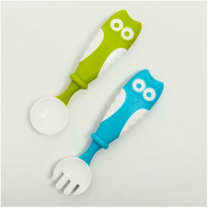 Набор гибких приборов для кормления в контейнере, 2 шт., цвет МИКС артикул анонс 4350301