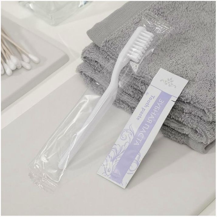 Картинка Зубной набор, щетка 14 см + зубная паста 4 г (№4894535) от магазина Мир детей Товары для Новорожденных