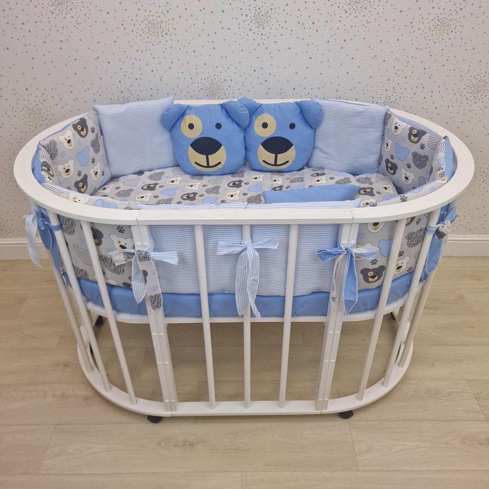 КПБ 17 пр (борт + пододеяльник + одеяло + наволочка + подушка + простынь (бязь) артикул анонс 1132-0-1бб_06