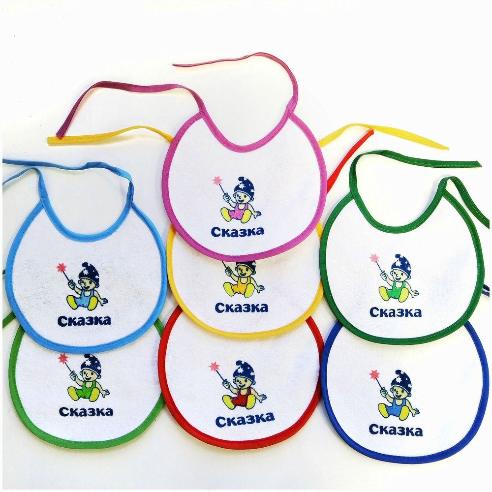 № 2117С Нагрудник (1 сторона - махра, 2 сторона - клеенка, 7 шт.)