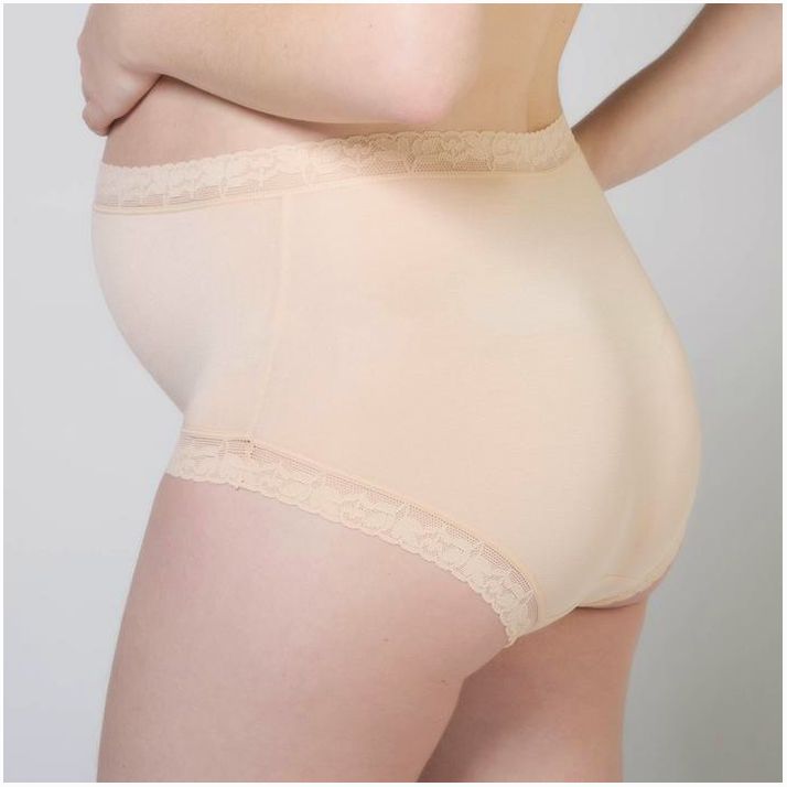 Картинка Трусы с кружевом для беременных (высокие), размер 44-48, цвет бежевый (№2512514) от магазина Мир детей Товары для Новорожденных