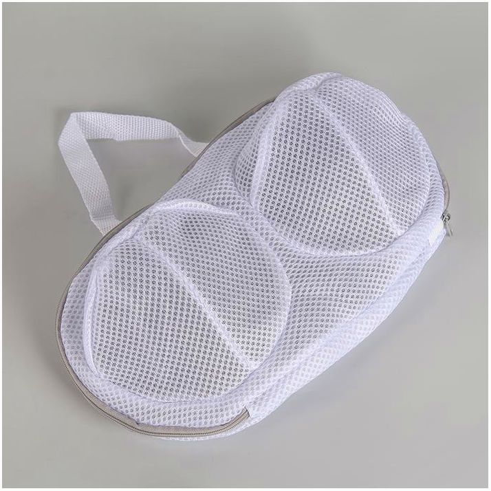 Мешок для стирки бюстгальтеров Доляна, 30?19 см, крупная сетка, цвет МИКС артикул анонс 4333614