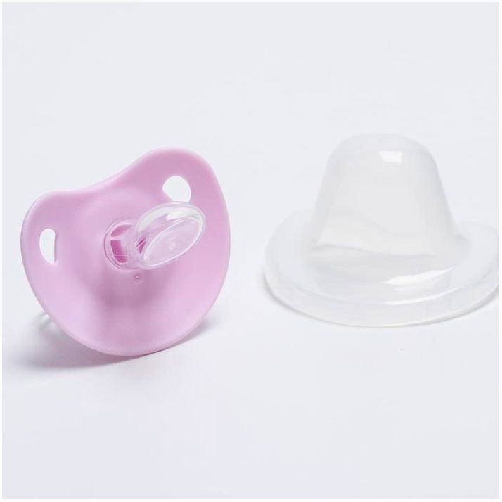 № 4780681 Соска-пустышка ортодонтическая, силикон, от 6 мес., с колпачком, МИКС для девочки