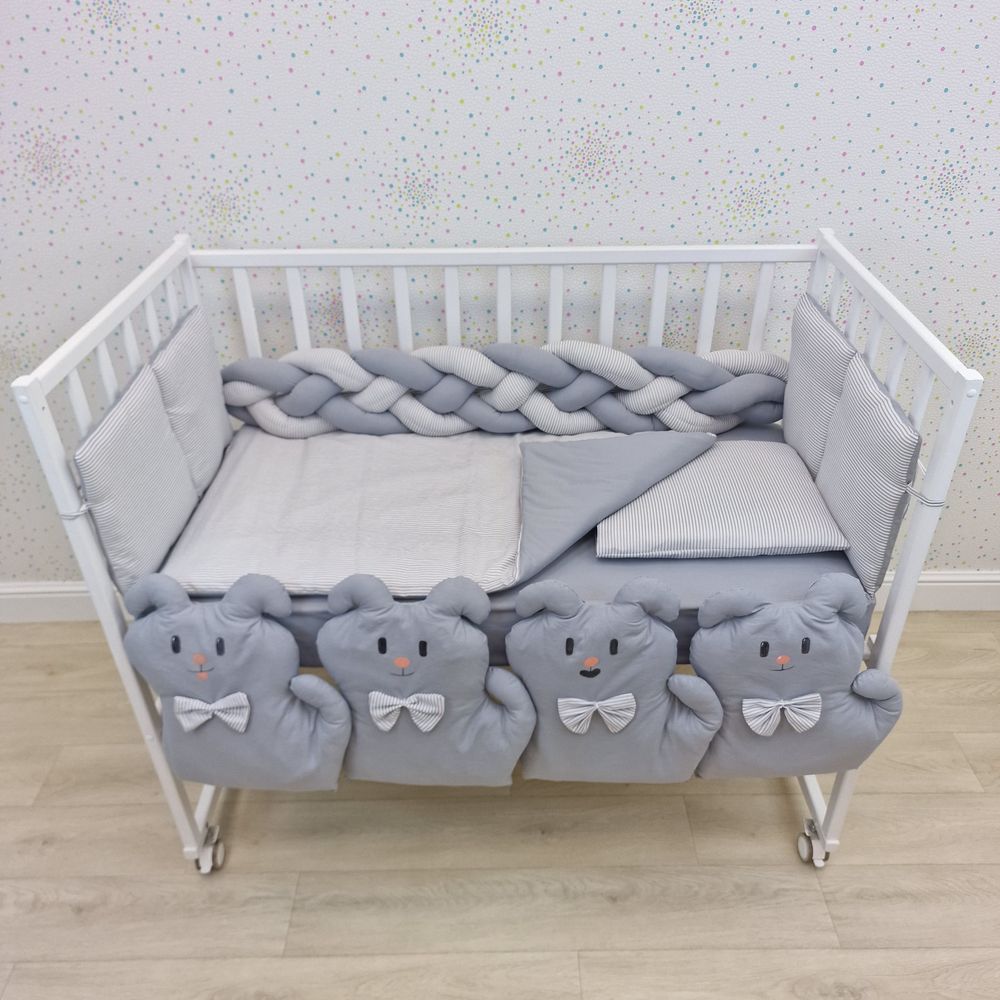 № 1175-0-1 КПБ 15 пр (балдахин + борт + пододеяльник + одеяло + наволочка + подушка + простынь (бязь)