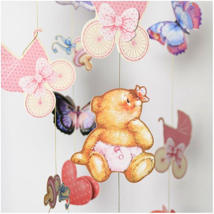 Картинка Мобиль "Для девочки", деревянное основание (№1029856) от магазина Мир детей Товары для Новорожденных