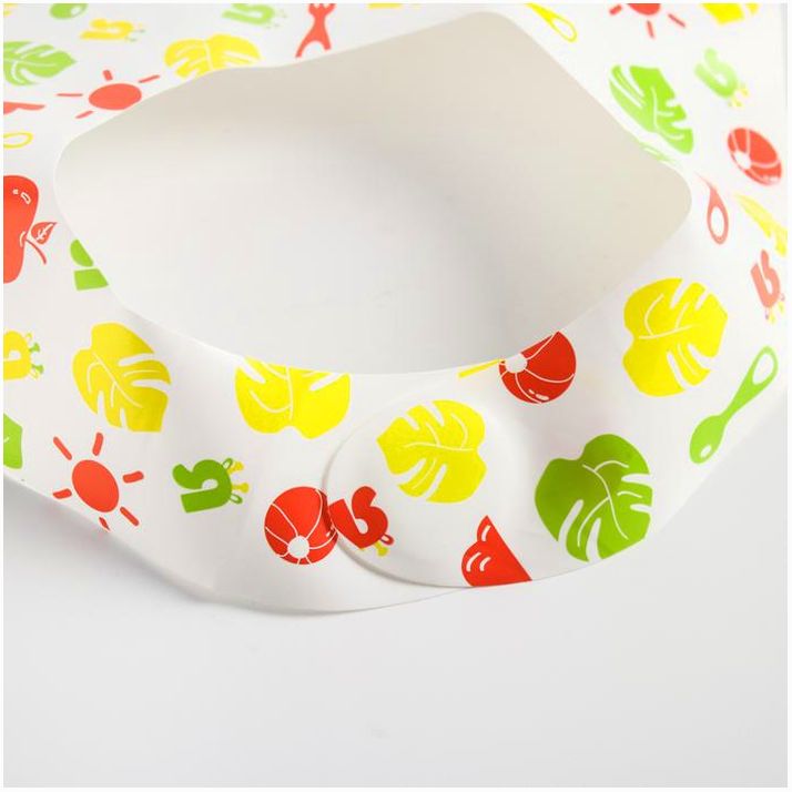 № 4604267 Нагрудник для кормления «Крошка Я» непромокаемый на липучке, цвет желтый